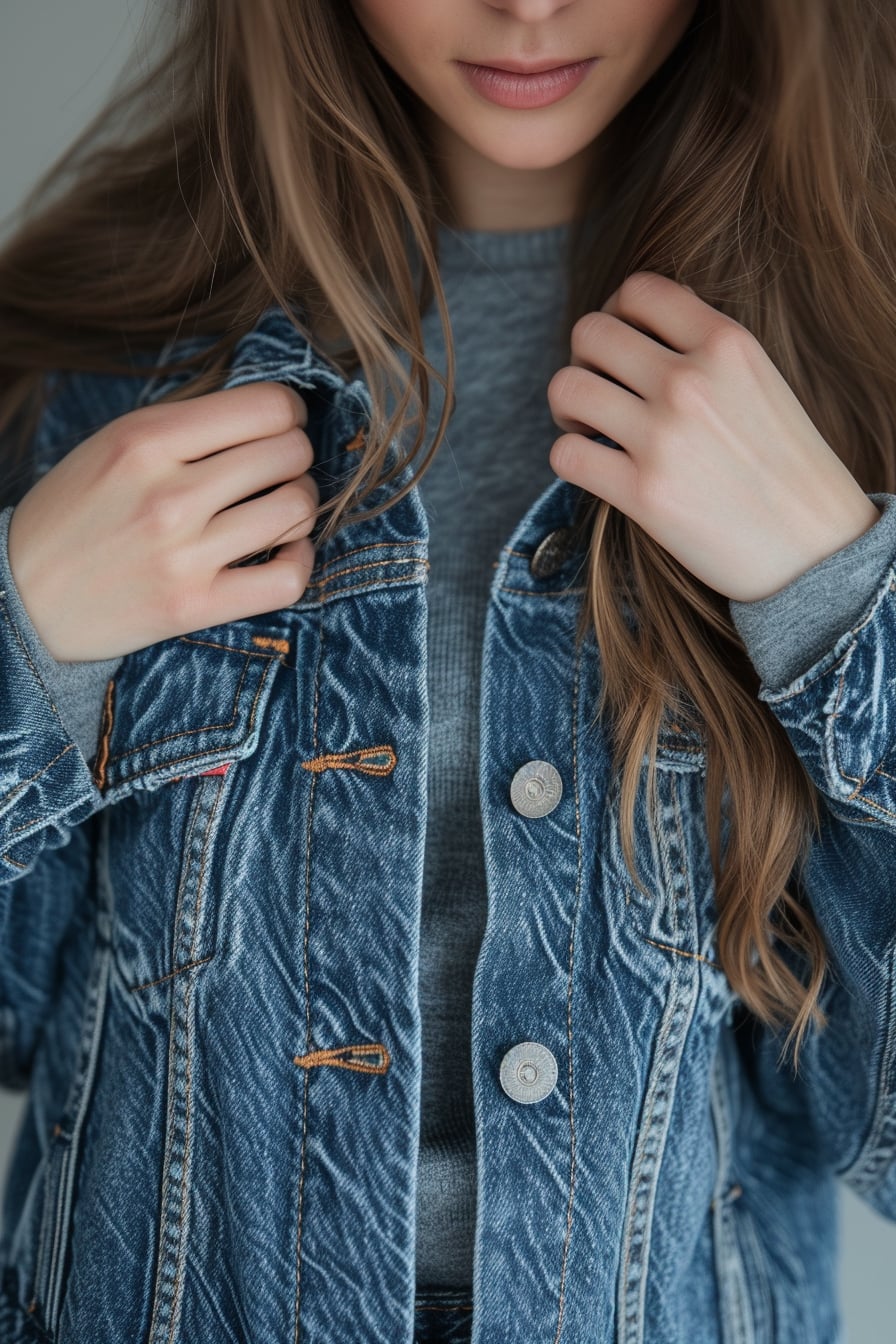 A close-up image of a young woman